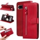 thumbnail image 1 of Funda tipo cartera para Google Pixel 7A con bolsillo con cremallera y ranuras para tarjetas – Función de soporte Rojo, 1 of 6