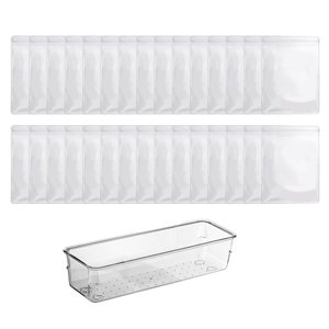 Ioensy - Caja De Bolsa De Almacenamiento De Joyería Antioxidación Para Collar De Anillo Bolsas De 30Xm + Caja Extensible