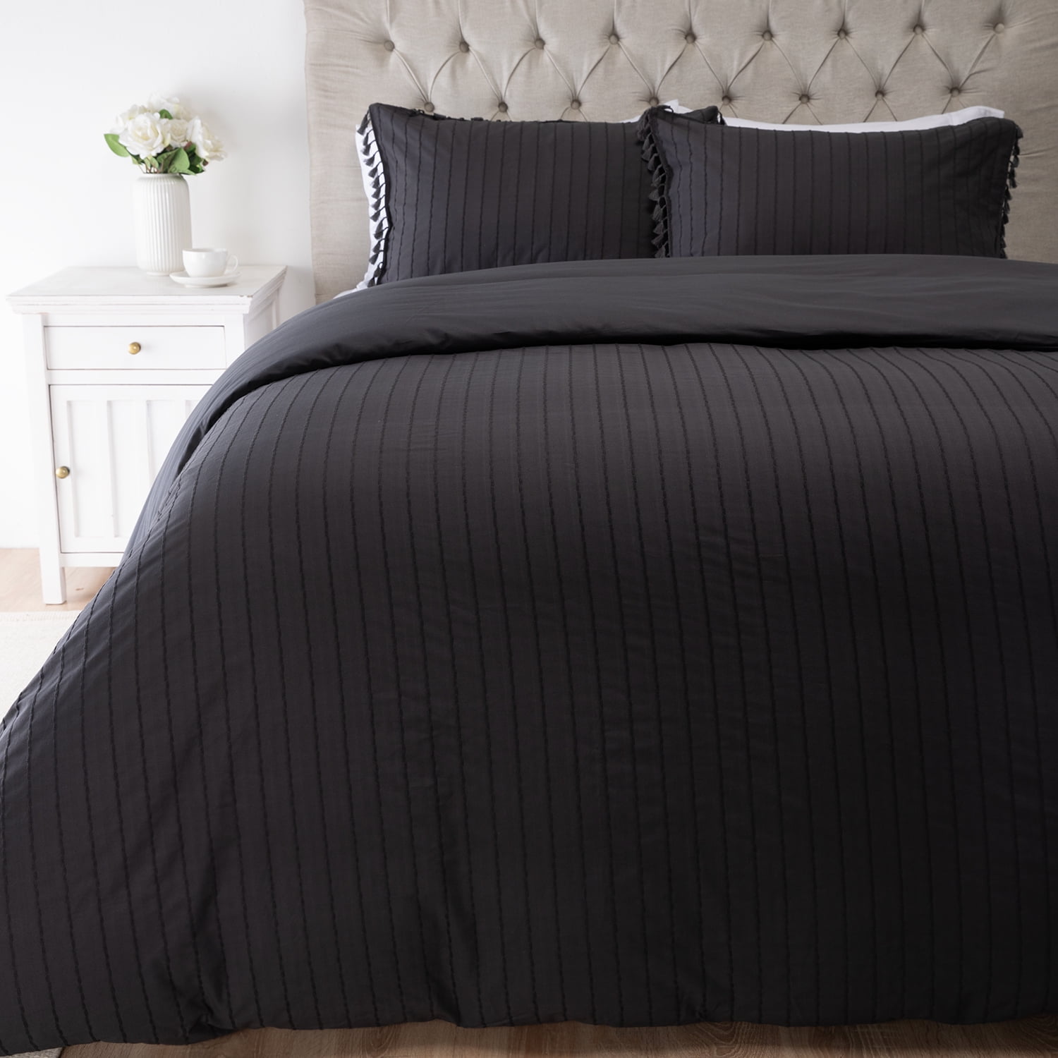 Bellacama - Funda De Plumón Estina Antracit Super King