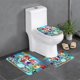 thumbnail image 1 of Defensores de Petronix Juego de 3 alfombras de baño de coral fleece: tapete de baño + alfombra de inodoro en forma de U + funda de tapa de inodoro en forma de O, 1 of 6