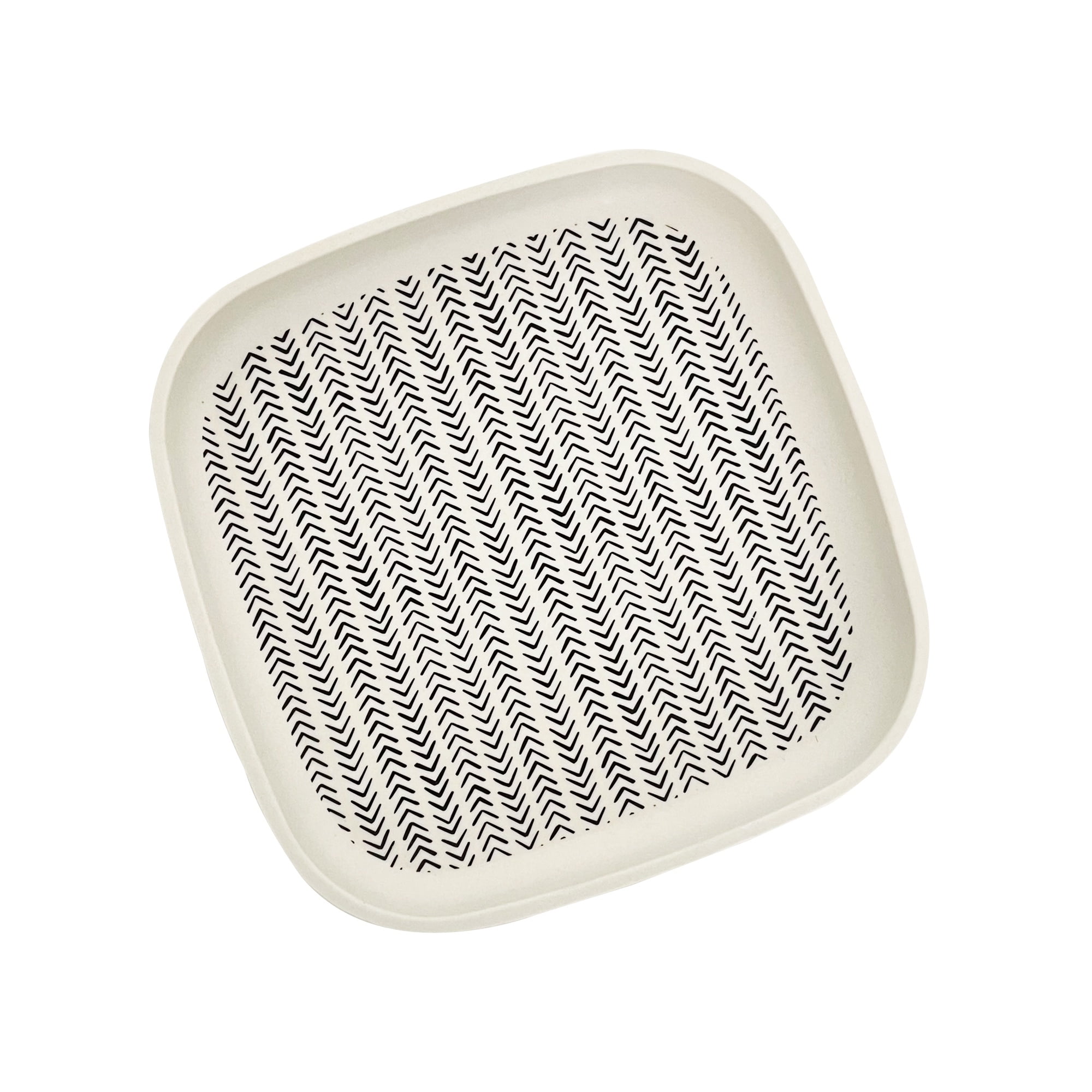 Decogreen - Plato Biobamboo Cuadrado Flechas 18x18cm