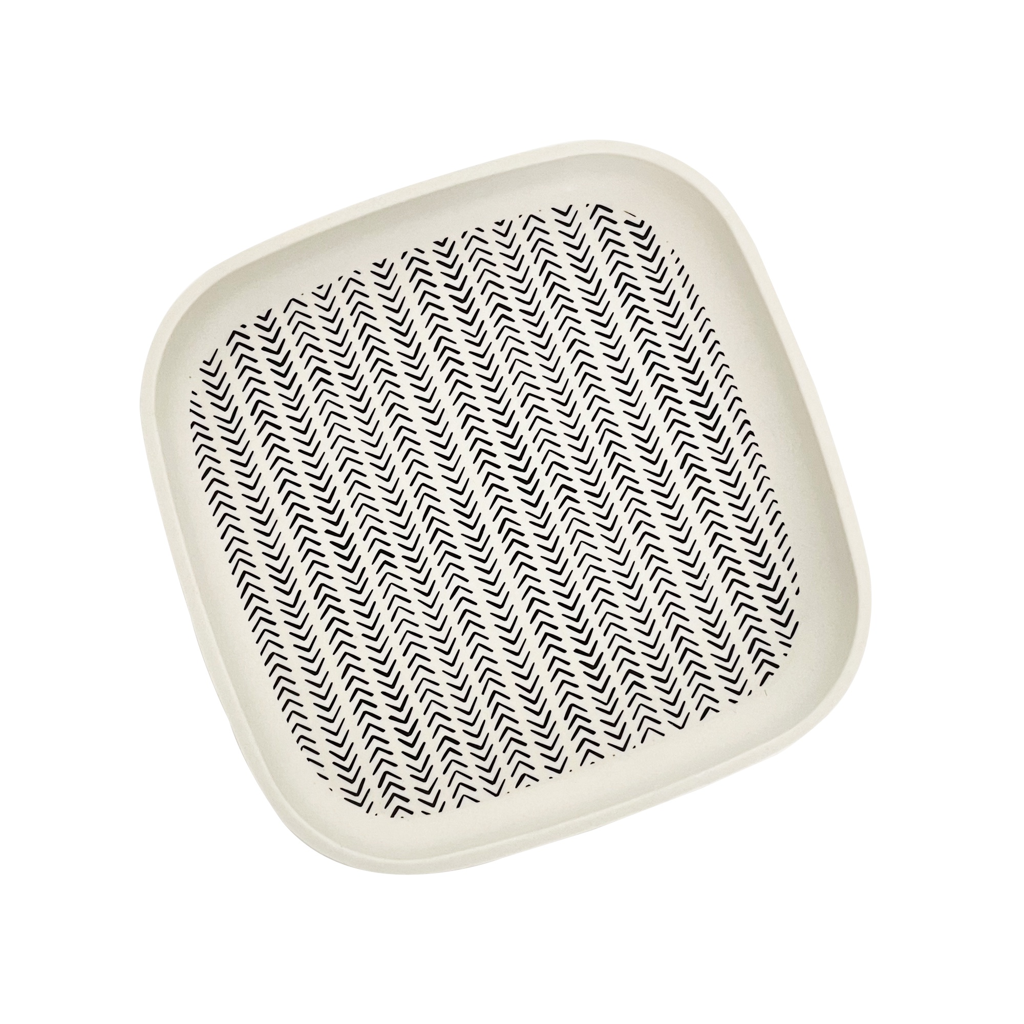 Decogreen - Plato Biobamboo Cuadrado Flechas 18X18Cm