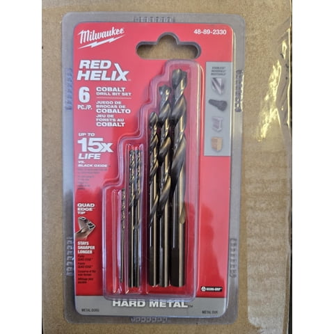Juego De Brocas Milwaukee 48-89-2330 Cobalt Red Helix Para Taladro