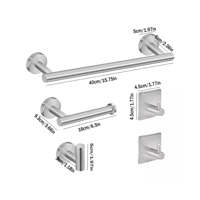 Importclick - Set 5 Accesorios Baño Acero Inoxidable Baño Fácil Instalación