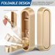 thumbnail image 3 of Ganchos de pared plegables Growalleter de metal dorado para baño y cocina, 3 of 7