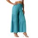 thumbnail image 4 of INSPIRE CHIC Pantalones Boho para Mujer Cintura Alta Elástica Acampanados con Volantes Palazzo Chic Pantalones de Pierna Ancha S Azul Lago, 4 of 6