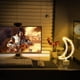 thumbnail image 3 of Letrero de neón de luna - Luz de neón de luna para dormitorio, escritorio, decoración de mesa - Luz en forma de luna alimentada por batería/USB - Letreros LED de luna independientes - Luz LED de luna, 3 of 7