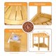 thumbnail image 5 of Banco de ducha Bamfan, taburete impermeable de bambú con estante de almacenamiento, 5 of 7