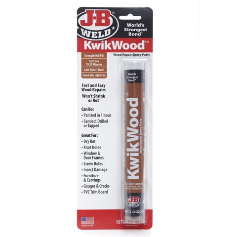 Masilla Epoxídica J-B Weld Kwikwood Wood Repair De 18 Cm, Color Beige
