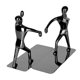 thumbnail image 1 of Par Kungfu Man Book End Holder Soporte De Libro De Escritorio Para Decoración Del Hogar Negro, 1 of 5