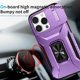 thumbnail image 3 of Funda Armada para iPhone 16 Pro con Tapa Deslizante y Soporte Magnético Giratorio Morado, 3 of 5
