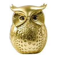 Magideal - Estatua De Búho Para Decoración Del Hogar, Escultura De Animales, Manualidades, Adorable Y Bonita Estatuilla De Búho, Decoración Para El Hogar Y El Do , Oro