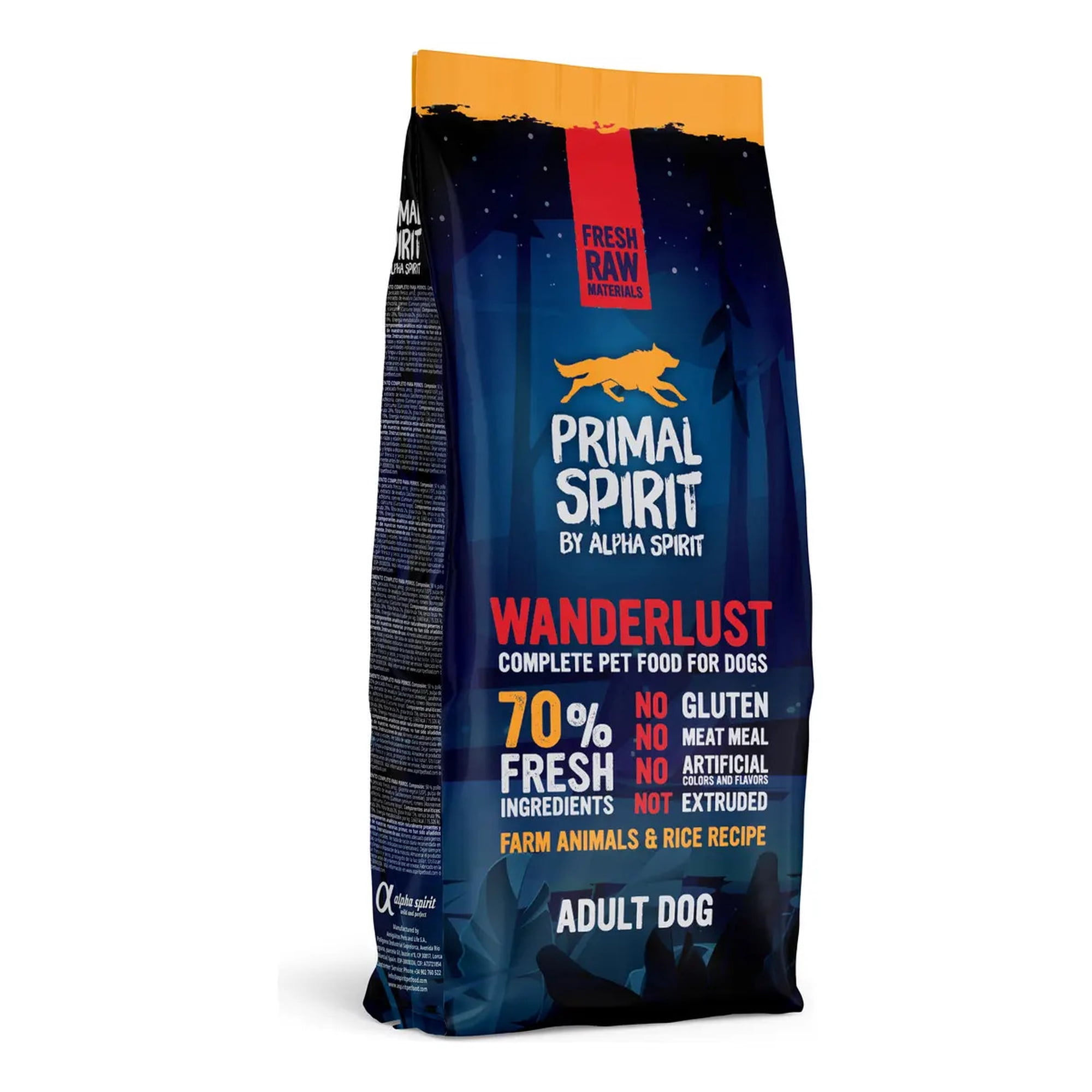 Primal Spirit Alimento Perro Wanderlust 12 kg