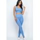 thumbnail image 1 of Conjunto de Top Corto y Leggings Acanalados, 1 of 2