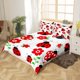 thumbnail image 3 of Christm-as Trees D-u-t Co-ve-r Queen Size Sa-nta Claus- and Snowman Comfort-er Cover with 2 Pillow-case for Te-ens Adults Kids S-tarry Sky Be-dding Set Snow Sc-ene Brea-thable 3 Pieces D-ecorative, 3 of 5