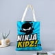 thumbnail image 2 of Ninja Kids Bolso de tela con estampado de lienzo para mujer, bolsa de compras reutilizable y estética, con cremallera interior, regalo para mujer, 35 × 40 cm., 2 of 6