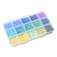 Magideal - Kit De Abalorios De Arcilla Polimérica Plana, Colgante De Abalorios, 1 Caja Forma Forma Abalorio Espaciador Suelto Para Joyas De Bricolaje, , A A