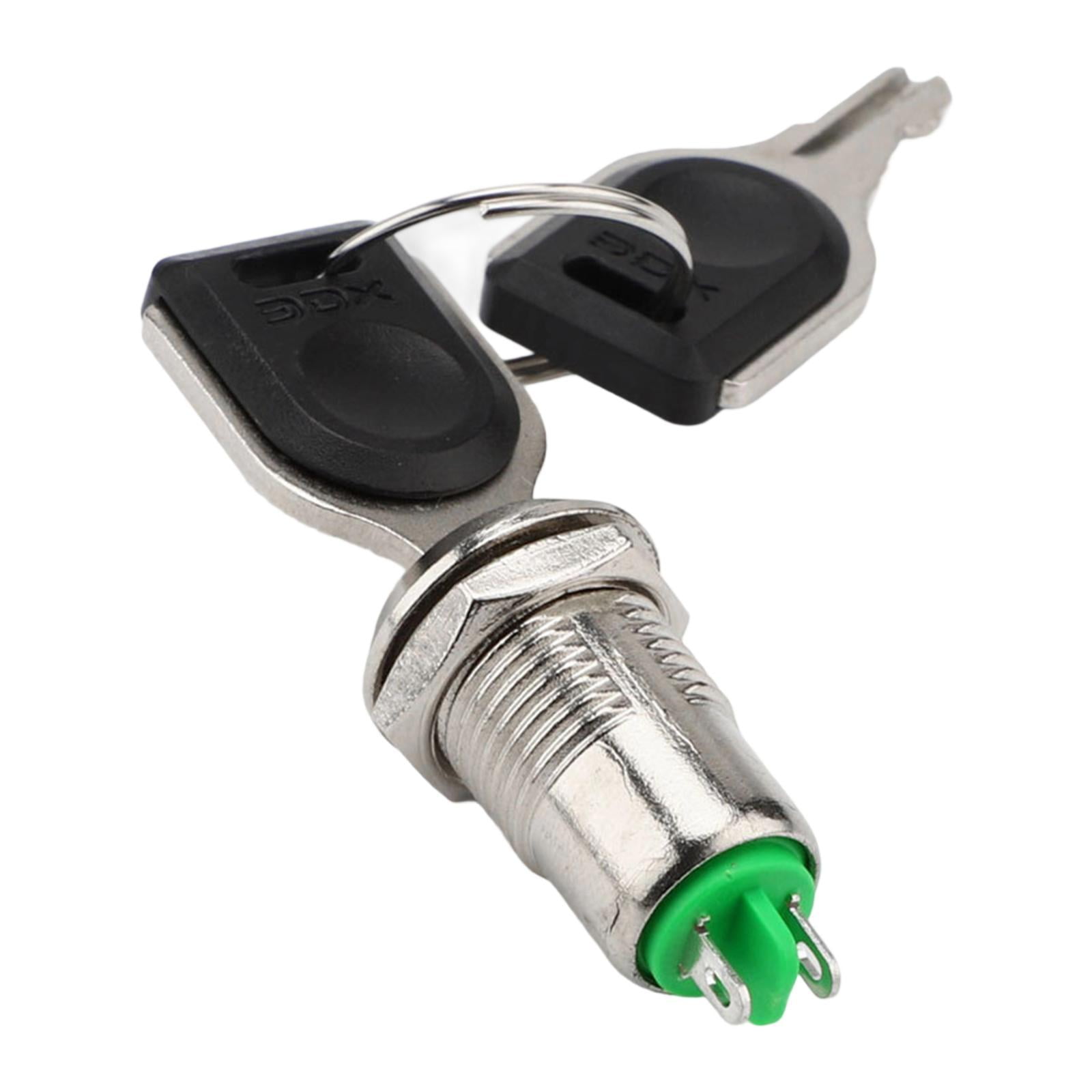 Magideal - Mini Cerradura Electrónica Con Llave De 12 Mm, Práctica, De Metal, Con 2 Posiciones Y 2 Llaves Para Barcos, Bicicletas Eléctricas, Karts Y Automoción.