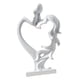 thumbnail image 2 of Estatuilla de pareja besándose, estatua de pareja de besos, escultura de amantes románticos de estilo nórdico para centro de mesa, estante, decoración Blanco, 2 of 5