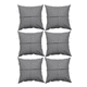 thumbnail image 2 of Pack 6 fundas de cojines almohada eco-cuero impermeable 43 cm color gris, 2 of 3