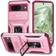 thumbnail image 1 of Funda Armada para Google Pixel 8 con Tapa Deslizante y Soporte Magnético Giratorio Rosa, 1 of 5