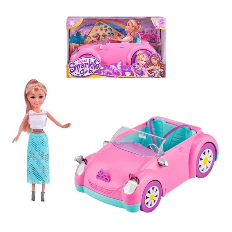 Sparkle Girlz - Accesorio Muñeca Auto Convertible