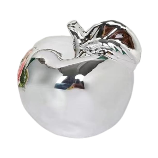 Estatua de escritorio de escultura de frutas Regalos ideales Decoración delicada Ornamento de figura de cerámica coleccionable para restaurantes de of Plata
