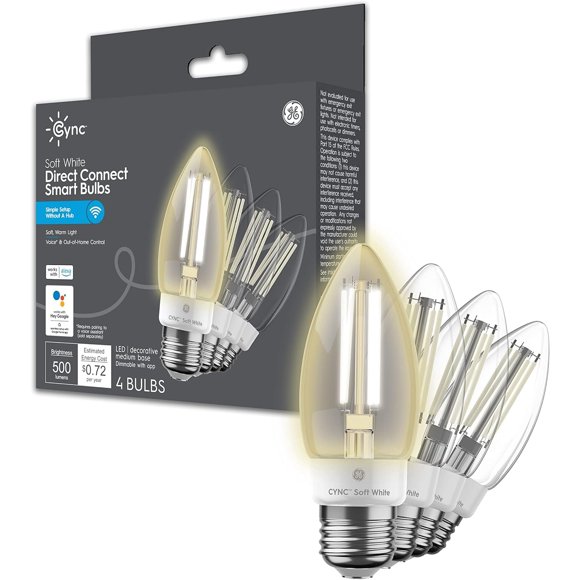 Bombilla LED Inteligente Cync 60W Eq Luz Blanca Suave WiFi (Pack de 4)