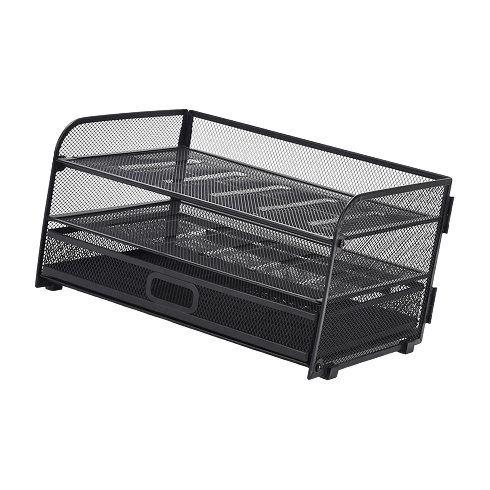 Magideal - Organizador De Escritorio Soporte Para Archivos Bandeja Para Archivos De Documentos Estante Para Archivos De Periódicos Estantes Estante Para Archivos Con 1 Cajón