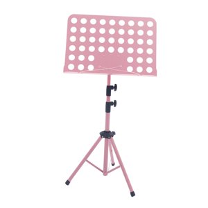 Magideal - Atril Para Partituras Soporte Plegable Ajustable Para Libros Base Metálica Telescópica Portátil Diseño Ligero Estable Adecuado Para Músicos En Concie Rosa
