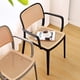 thumbnail image 2 of Silla de Comedor con Rejilla Natural y Estructura Negra, 2 of 2