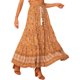 thumbnail image 4 of INSPIRE CHIC Falda Boho para Mujer Casual Campesina Floral Bohemia con Borlas Cintura Elástica Faldas Maxi S Naranja, 4 of 5