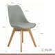 thumbnail image 3 of Comedor redondo de vidrio Cross 120cm + 5 Silla Tulip Acolchada - Gris, 3 of 3