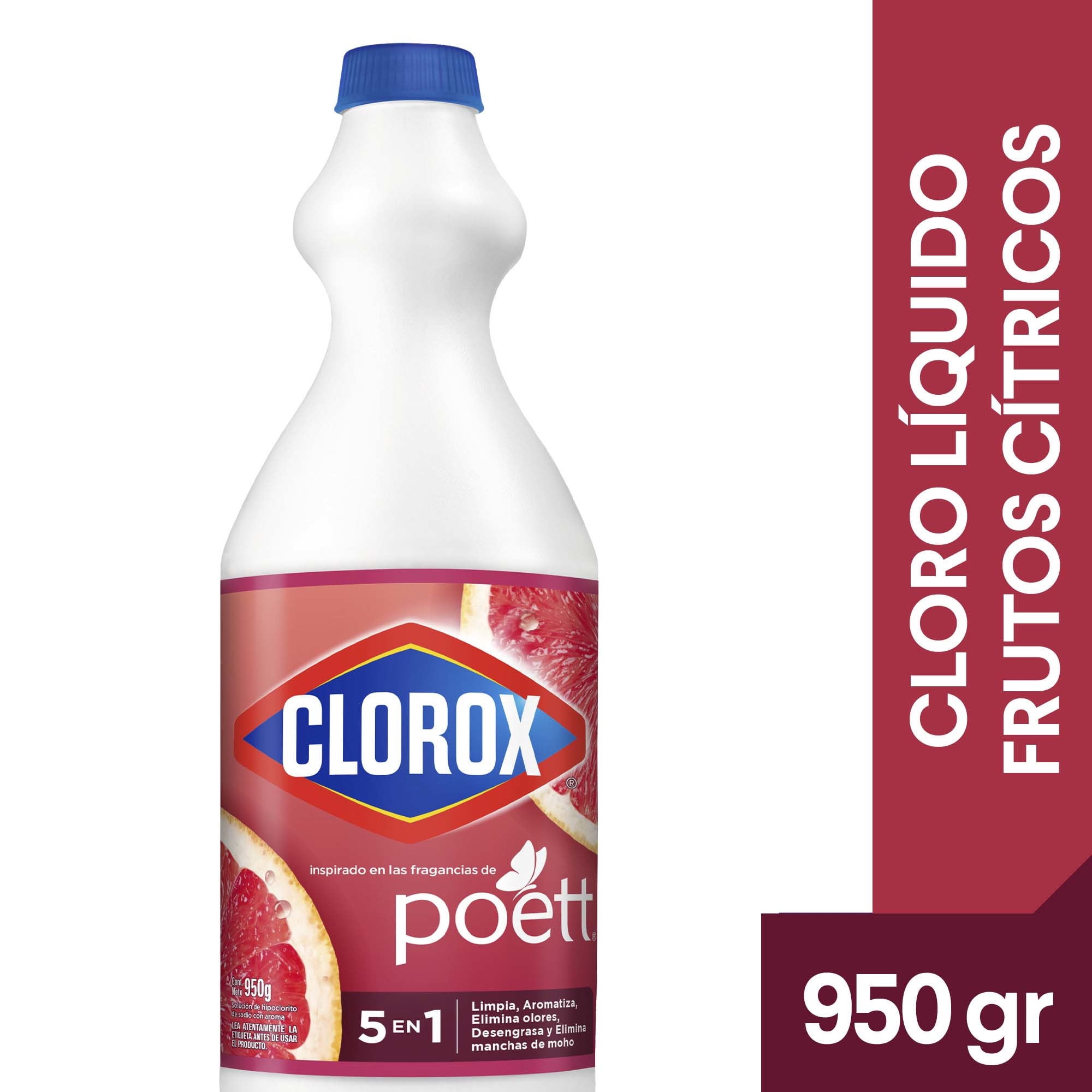 Cloro Liquido Con Fragancias Citric Botella, 950 ml