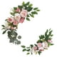 thumbnail image 1 of 2 Arcos De Boda Con Flores, Cartel De Bienvenida, Decoración De Ceremonia, Hojas Verdes, Rosa, 1 of 5