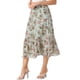 thumbnail image 4 of INSPIRE CHIC Faldas de Chifón para Mujer Cintura Elástica Volantes en Capas Faldas Midi Florales Verde Claro-Floral S, 4 of 6