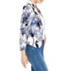 thumbnail image 4 of INSPIRE CHIC Blazer de regreso a clases para mujer, chaqueta de traje corta de verano, abierta al frente, para usar en el trabajo, blanco azul-floral 3XL, 4 of 7