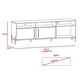 thumbnail image 3 of Mesa De Tv 70" Con 2 Puertas 53,4x158,5x34,6 Cm Café Claro, 3 of 3