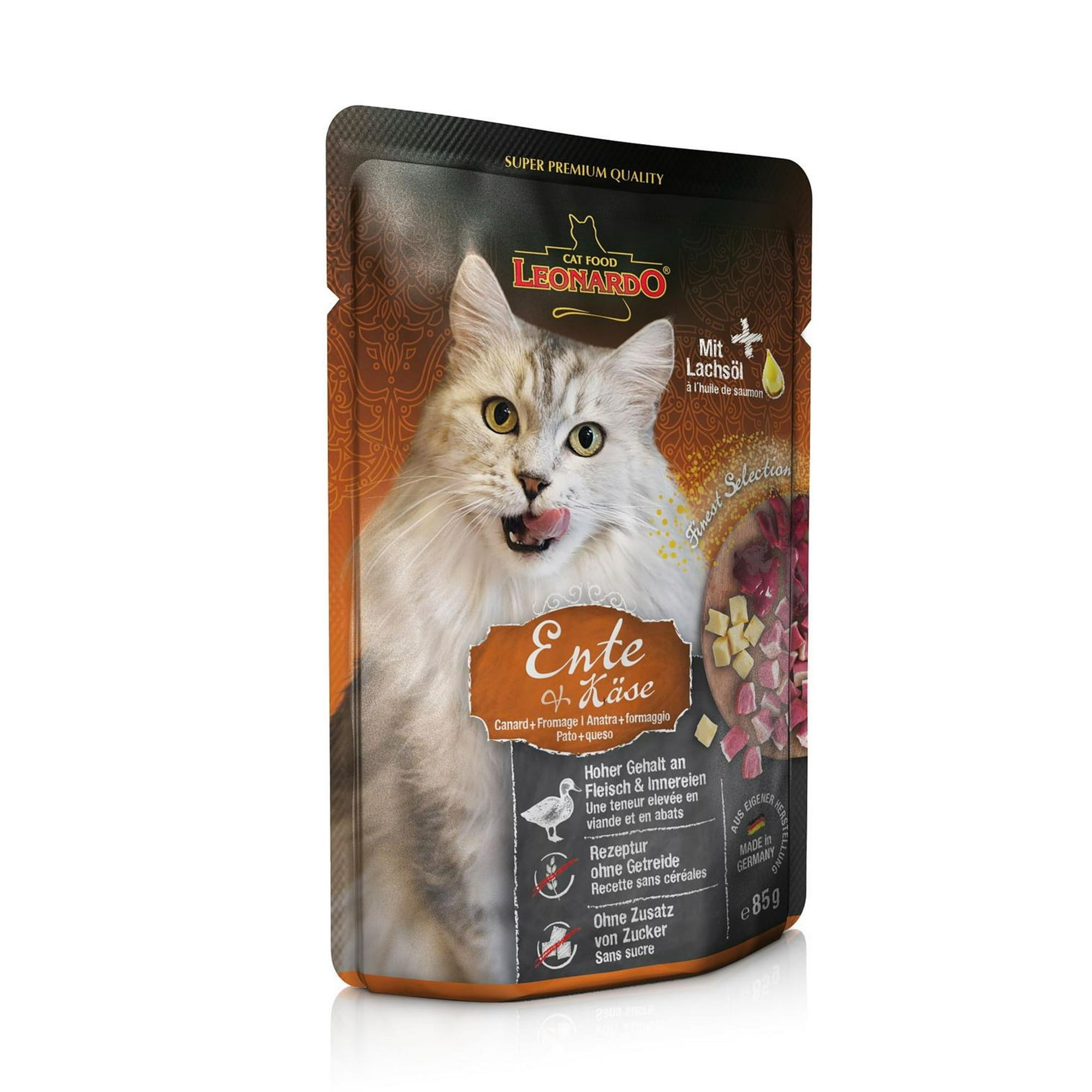 Genérico - Alimento Leonardo Sabor Pato Y Queso - Pouch 85 G Amarillo 756445-1