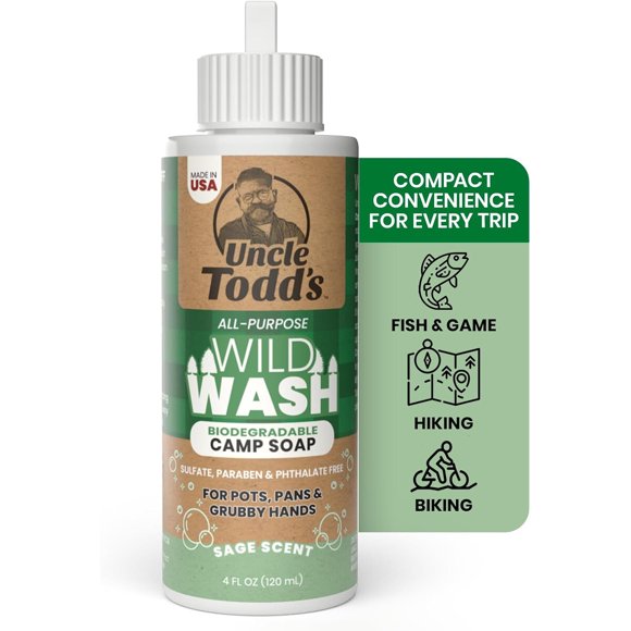 Jabón para camping biodegradable Uncle Todds 4 oz (118 ml)