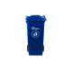thumbnail image 1 of Basurero Contenedor Basura 120 lts. azul QRubber, 1 of 3