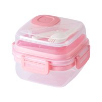 Xusx111 - Envase De Ensalada Para El Almuerzo, Envase De Ensalada Para El Almuerzo Para Adultos, Kit De Cuenco De Ensalada Con Compartimentos Para Ensalada