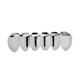 thumbnail image 1 of Parrillas Hip Hop Superior Inferior 6 Dientes Tapas Halloween Cosplay Fondo Plateado, 1 of 3