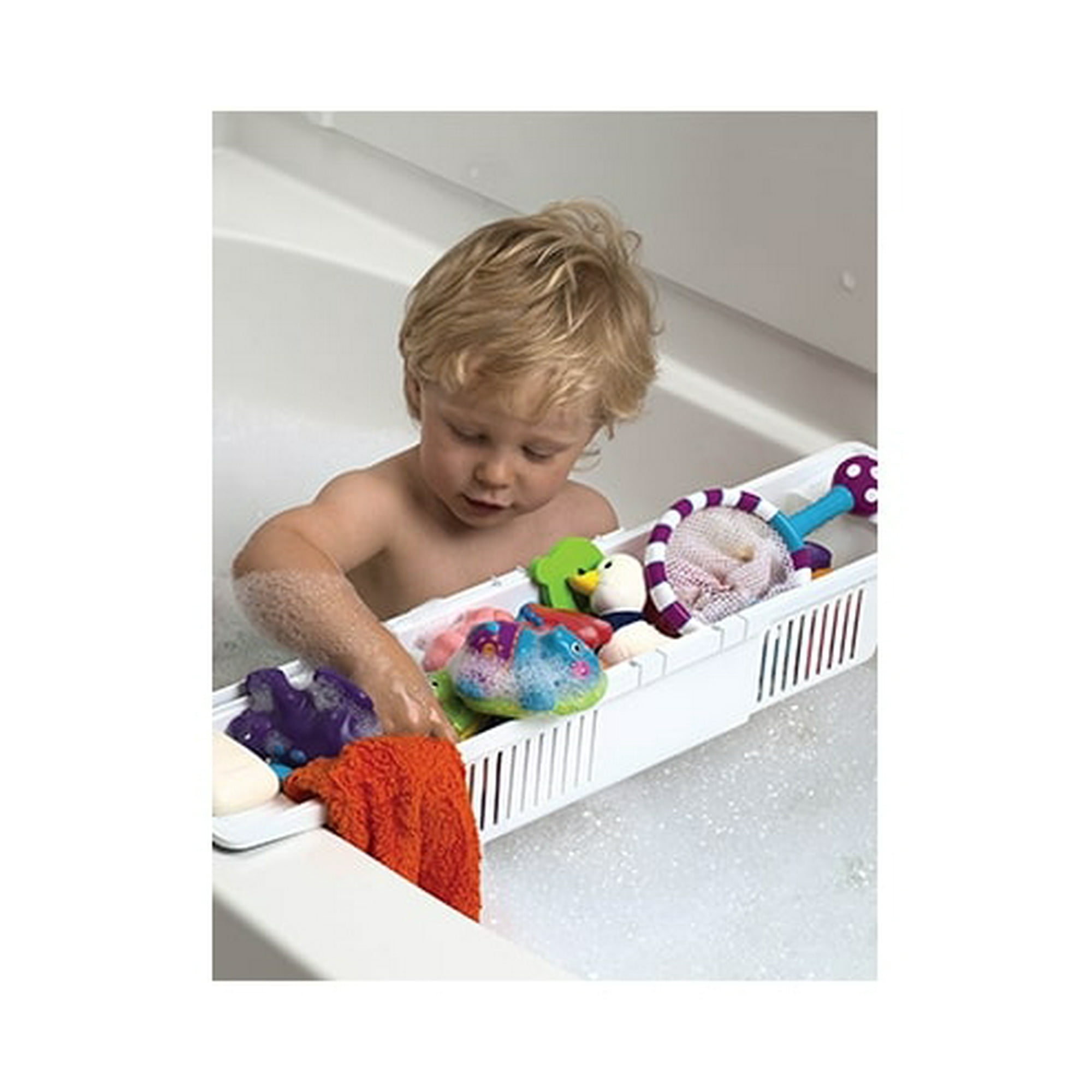 Kidco - Canasta De Almacenamiento Para Baño Color Blanco