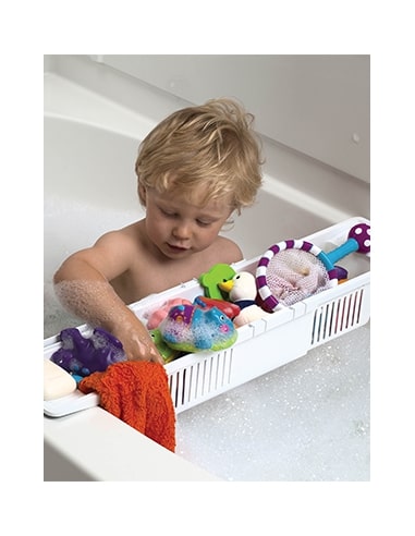 Kidco - Canasta De Almacenamiento Para Baño Color Blanco