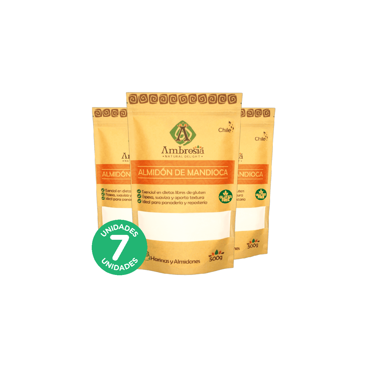 Ambrosia Spa - Pack 7, Almidón De Mandioca 500gr