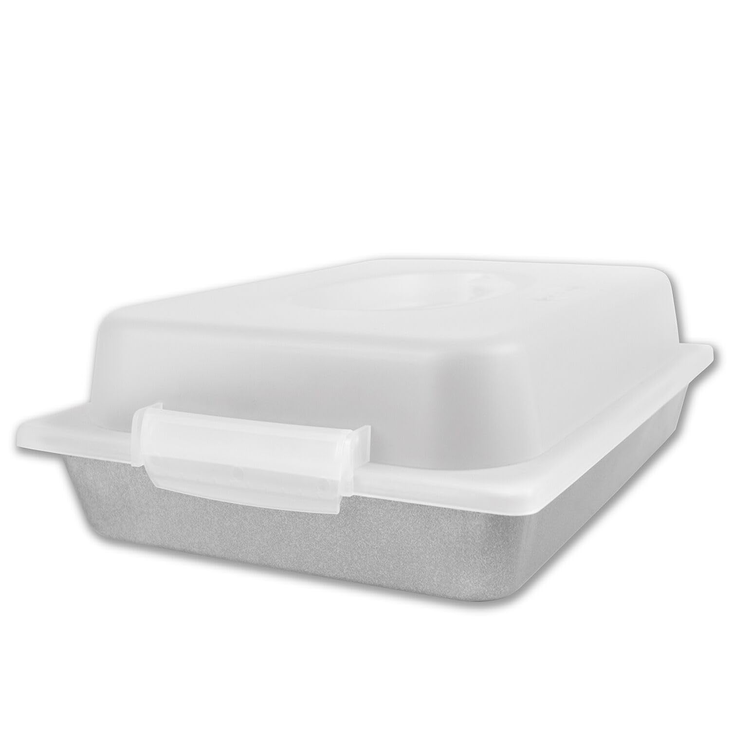 Bandeja Para Hornear Usa Pan 23x33 Cm Blanca Con Tapa