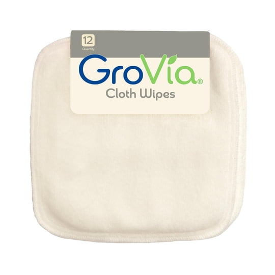 Toallitas Reutilizables Para Pañales De Tela Grovia, 12 Piezas, Ultra Suaves