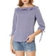 thumbnail image 5 of INSPIRE CHIC Blusa de Verano Transparente con Cuello Volante y Manga Corta de Lunares para Mujer L Púrpura, 5 of 8