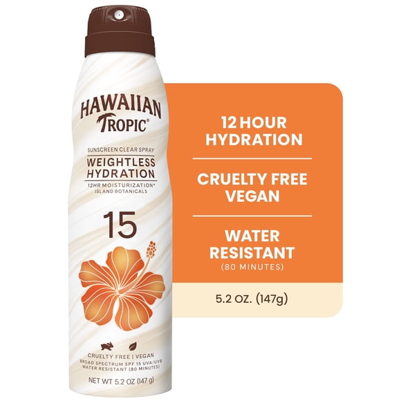 Bloqueador Solar Spray Hawaiian Tropic SPF 15 Weightless 147g
